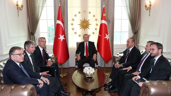الرئيس التركي أردوغان يلتقي الأمين العام لحلف الناتو ستولتنبرغ في أنقرة - سبوتنيك عربي