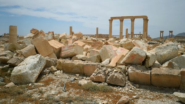 معبد بعل شمين المدمر في مدينة تدمر (بالميرا) الأثرية - سبوتنيك عربي