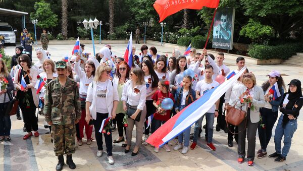 حلب تحتفل بالذكرى الـ74 للنصر الروسي على النازية - سبوتنيك عربي