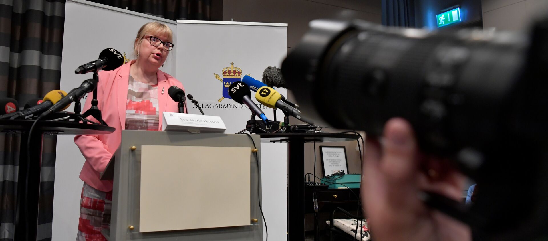 نائب المدعي العام السويدي بيرسون تعلن عن قرار بشأن التحقيق الأولي ضد مؤسس ويكيليكس أسانج في ستوكهولم - سبوتنيك عربي, 1920, 25.11.2019