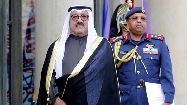 نائب رئيس الوزراء ووزير الدفاع الكويتي الشيخ ناصر صباح الأحمد الصباح يصل إلى قصر الإليزيه في باريس - سبوتنيك عربي