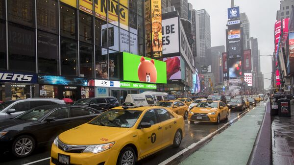 تايمز سكوير (Times Square: ميدان التايمز) في نيويورك، 2017 - سبوتنيك عربي