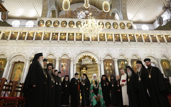 البطريرك إيريناوس بطريرك صربيا يزور الكنيسة المريمية في دمشق - سبوتنيك عربي