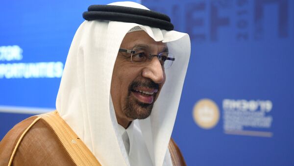 وزير الطاقة السعودي خالد الفالح في مؤتمر سان بطرسبورغ الاقتصادي - سبوتنيك عربي