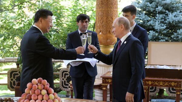 فلاديمير بوتين يهدي الرئيس الصيني في عيد ميلاده خلال مؤتمر بناء الثقة في آسيا - سبوتنيك عربي