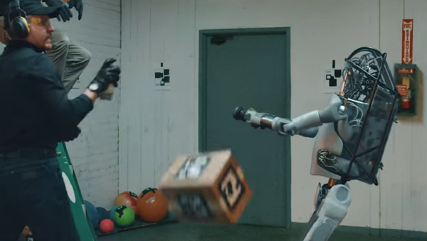 روبوت مقاتل يواجه مجموعة من البشر - سبوتنيك عربي