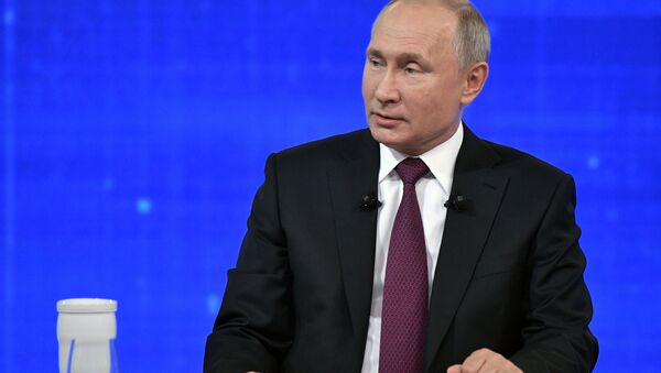 الخط المباشر مع الرئيس الروسي فلاديمير بوتين، 20 يونيو/ حزيران 2019 - سبوتنيك عربي