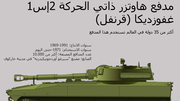 مدفع هاوتزر ذاتي الحركة 2إس1 غفوزديكا (قرنفل) - سبوتنيك عربي
