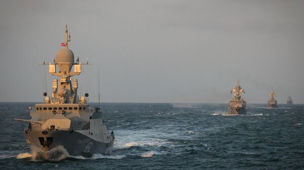 وحدات من القوات البحرية الروسية تتدرب في بحر قزوين - سبوتنيك عربي