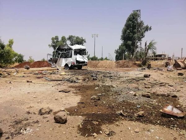 مقتل 5 جنود سوريين إثر تفجير طال حافلتهم في درعا - صورة مقتل 5 جنود سوريين إثر تفجير طال حافلتهم في درعا - صورة - سبوتنيك عربي