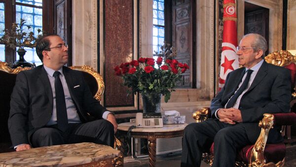 اجتماع بين رئيس البرلمان التونسي محمد الناصر ورئيس الحكومة يوسف الشاهد بعد وفاة الرئيس السبسي - سبوتنيك عربي