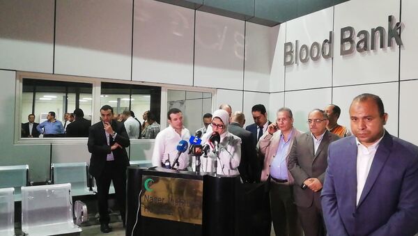 وزيرة الصحة المصرية هالة زايد بعد حادث انفجار بالقرب من معهد الأورام - سبوتنيك عربي