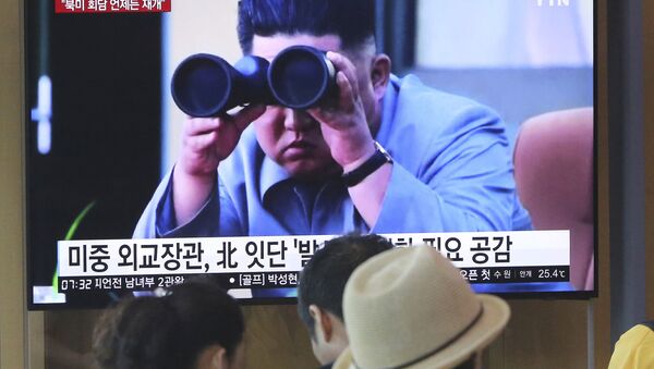  زعيم كوريا الشمالية يشهد إطلاق نوع جديد من الصواريخ التكتيكية الموجهة، 2 أغسطس/ آب 2019 - سبوتنيك عربي