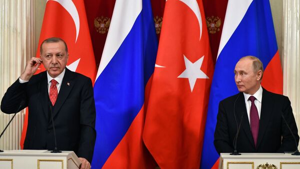 الرئيس الروسي فلاديمير بوتين والرئيس التركي أردوغان  - سبوتنيك عربي
