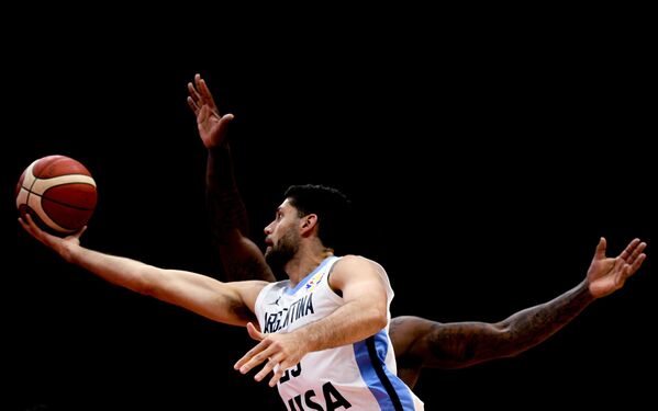 باتريسيو غارينو (الأرجنتين) في مرحلة المجموعات من بطولة العالم لكرة السلة 2019 بين منتخبي الأرجنتين وجمهورية كوريا الجنوبية - سبوتنيك عربي