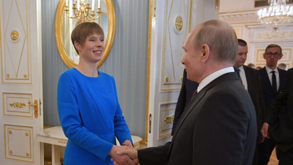 لقاء الرئيس الروسي بوتين والرئيسة الإستونية كاليولايد - سبوتنيك عربي