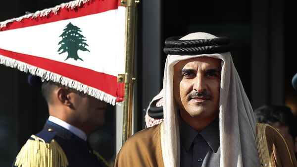 الأمير القطري في بيروت خلال المؤتمر الاقتصادي العربي - سبوتنيك عربي
