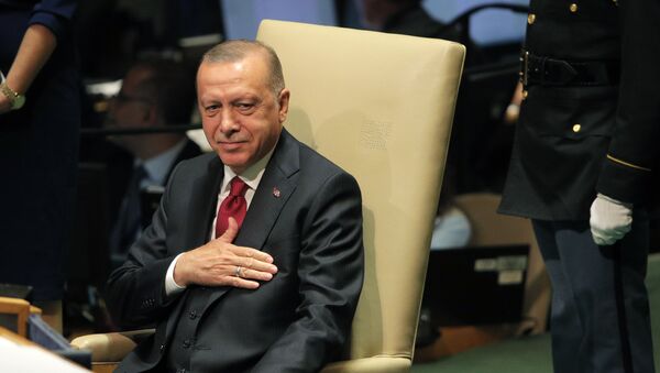 الرئيس التركي رجب طيب أردوغان يشارك في أعمال الجمعية العامة للأمم المتحدة  - سبوتنيك عربي