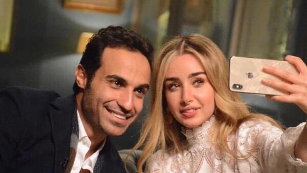 الفنانة المصرية هنا الزاهد مع زوجها الفنان المصري أحمد فهمي - سبوتنيك عربي