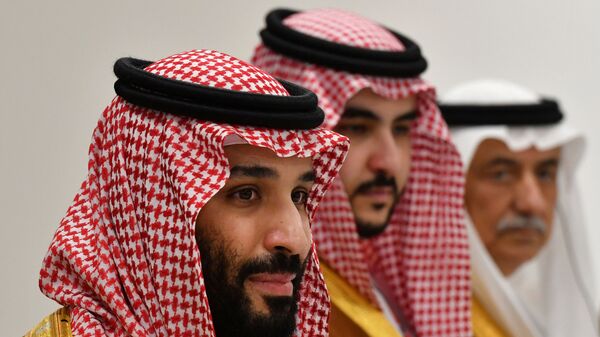 ولي العهد السعودي محمد بن سلمان مع نائبه خالد بن سلمان ووزير الخارجية السعودي إبراهيم العساف - سبوتنيك عربي