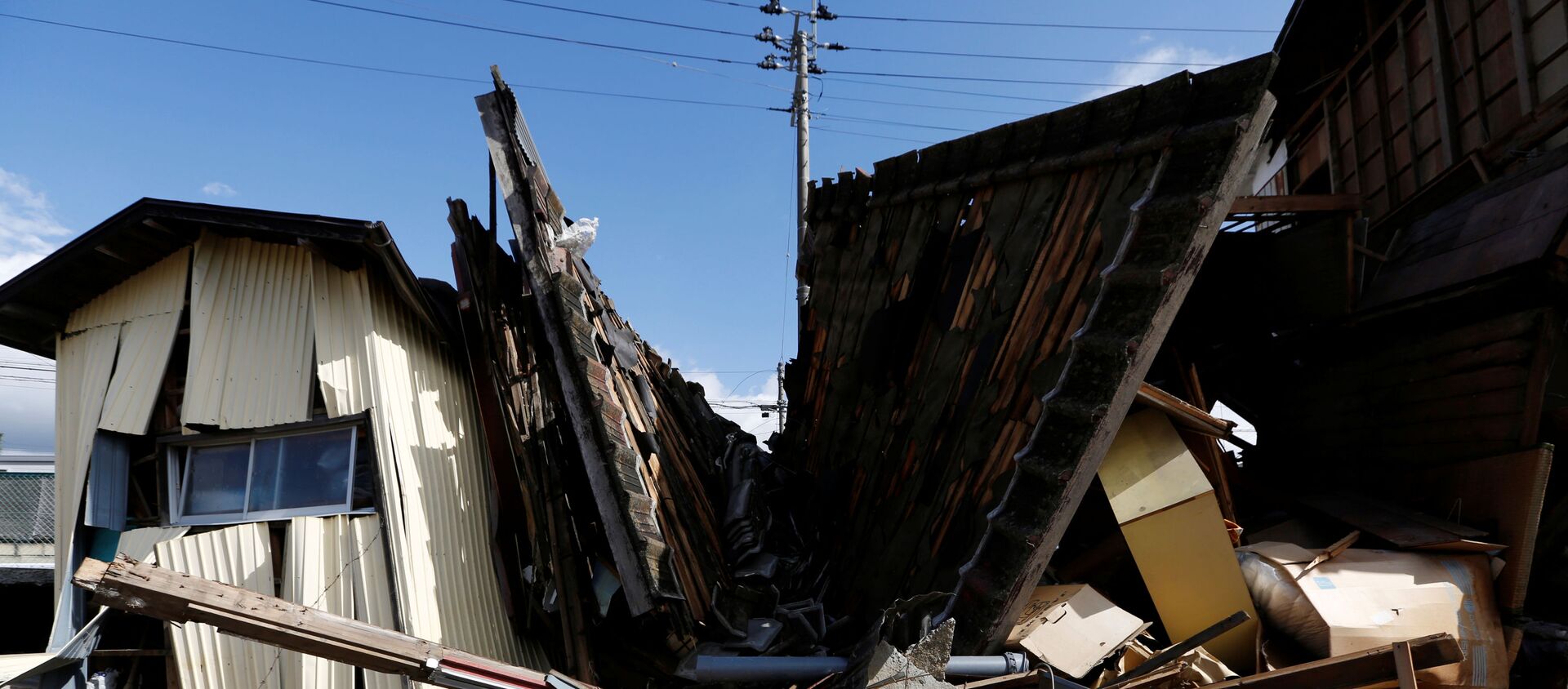 منازل مدمرة بفعل إعصار هاجيبيس في كورياما، اليابان، 15 أكتوبر/تشرين الأول 2019 - سبوتنيك عربي, 1920, 07.09.2020