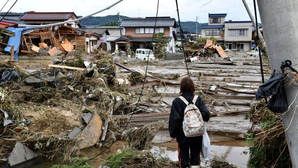 تداعيات إعصار هاغيبيس في ناغانو، اليابان، 15 أكتوبر 2019 - سبوتنيك عربي