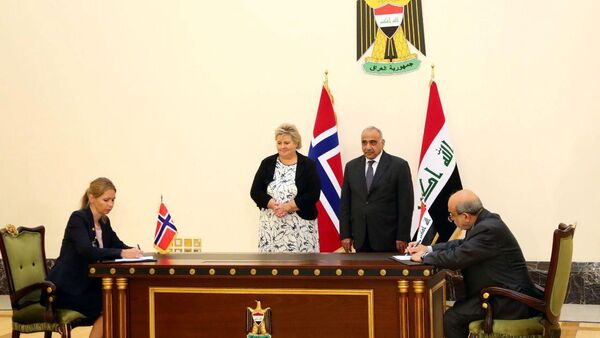 العراق والنرويج يوقعان اتفاقية النفط مقابل التنمية في بغداد - سبوتنيك عربي
