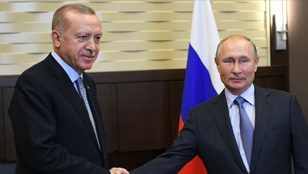 الرئيس الروسي فلاديمير بوتين والرئيس التركي رجب طيب أردوغان  - سبوتنيك عربي