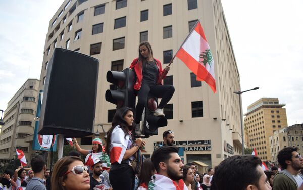استمرار الاحتجاجات في لبنان، 23 أكتوبر 2019 - سبوتنيك عربي