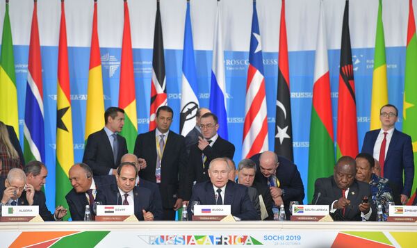 اليوم الثاني - قادة القمة الروسية الأفريقية روسيا - أفريقيا في سوتشي، 24أكتوبر 2019 - سبوتنيك عربي