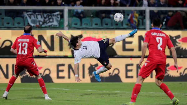 مباراة إيطاليا وأرمينيا (9-1) في تصفيات يورو 2020 - سبوتنيك عربي