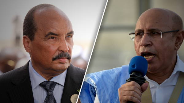 الرئيس الموريتاني الحالي محمد الغزواني والسابق محمد ولد عبد العزيز - سبوتنيك عربي