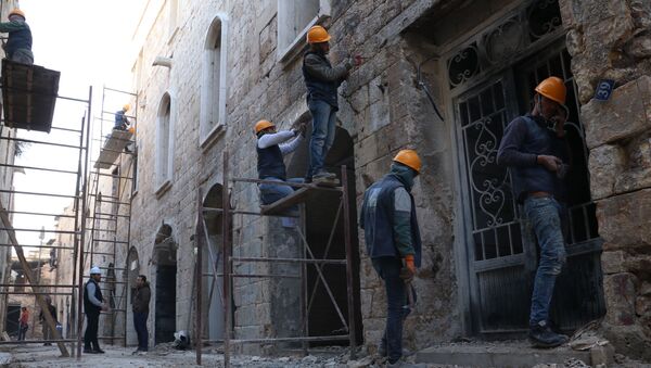 ترميم سوق الحرير في مدينة حلب القديمة، سوريا - سبوتنيك عربي