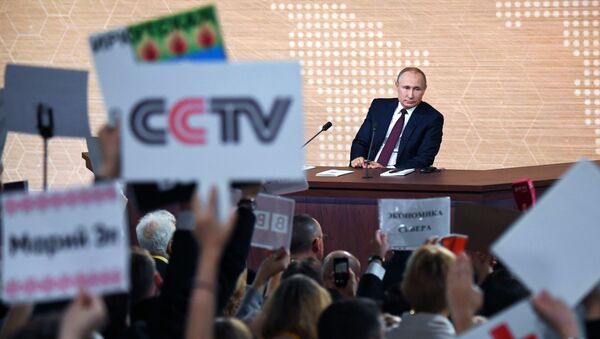 المؤتمر الصحفي السنوي الكبير للرئيس فلاديمير بوتين، 19 ديسمبر 2019 - سبوتنيك عربي