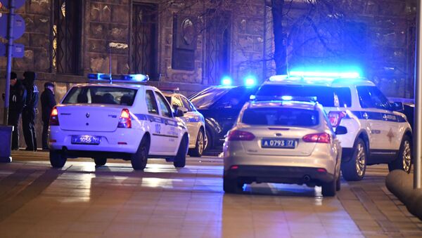 حادث إطلاق نار في شارع بولشايا لوبيانكا وسط موسكو، روسيا 19 ديسبمبر 2019 - سبوتنيك عربي