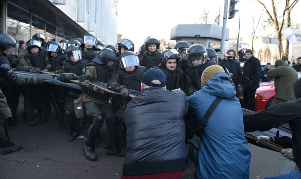 احتجاجات ضد الإصلاح الزراعي في كييف، أوكرانيا 17 ديسمبر 2019 - سبوتنيك عربي