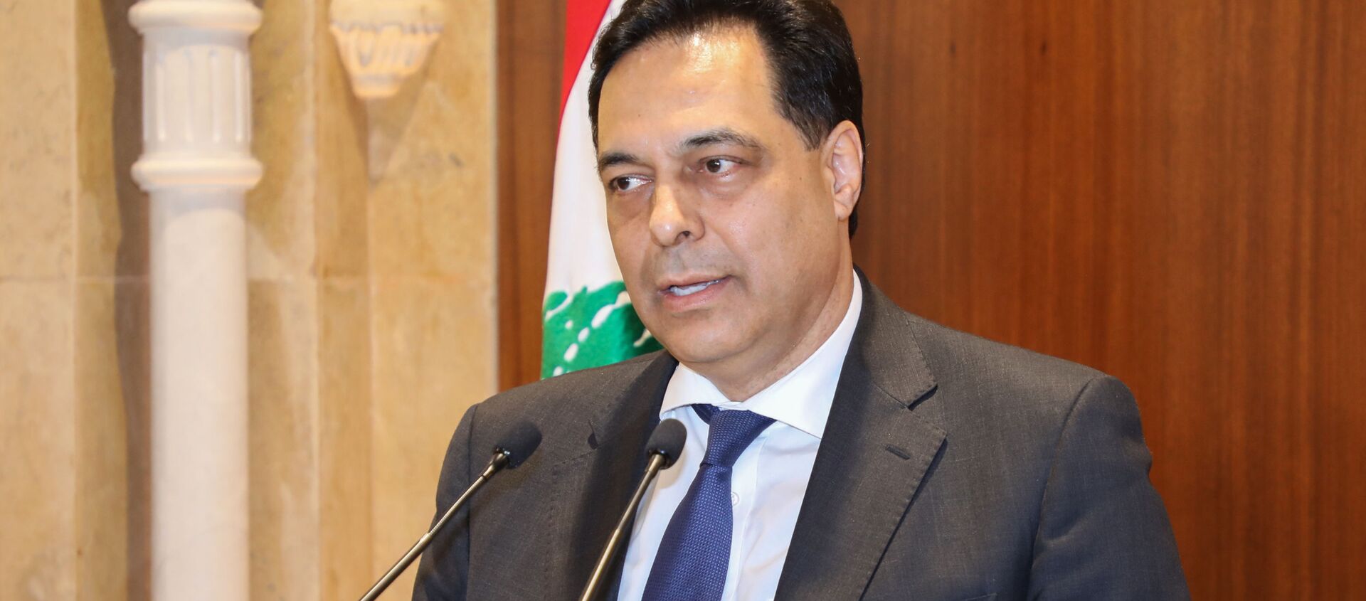  رئيس الحكومة اللبنانية المكلّف حسان دياب، بيروت، لبنان 20 ديسمبر 2019 - سبوتنيك عربي, 1920, 20.11.2020