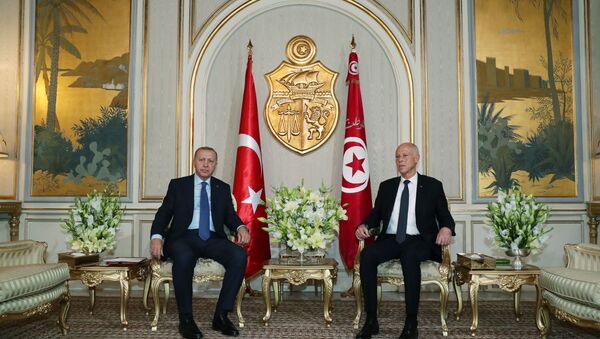الرئيس التركي رجب طيب أردوغان والرئيس التونسي قيس سعيد - سبوتنيك عربي