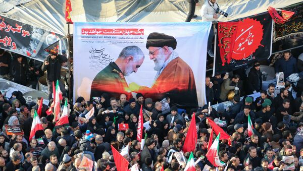 جنازة قائد فيلق القدس قاسم سليماني في العاصمة الإيرانية طهران - سبوتنيك عربي