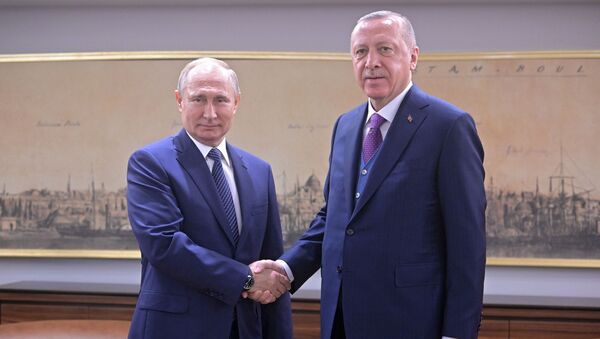 الرئيس الروسي فلاديمير بوتين مع الرئيس التركي رجب طيب أردوغان - سبوتنيك عربي