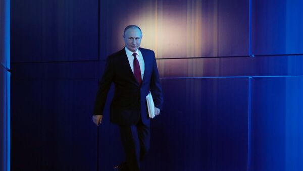 الرئيس فلاديمير بوتين يوجه رسالته السنوية إلى الجمعية الفيدرالية، 15 يناير 2020 - سبوتنيك عربي