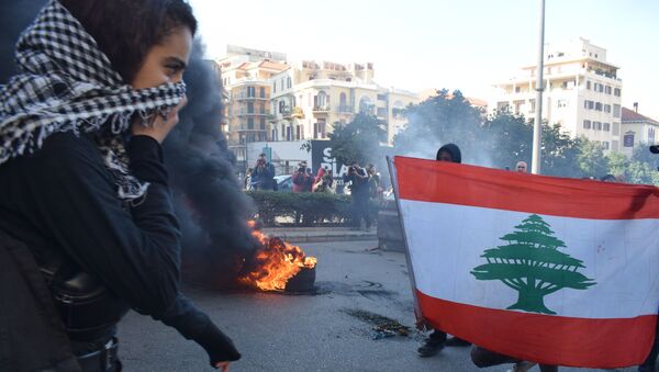 احتجاجت بيروت، لبنان 20 يناير 2020 - سبوتنيك عربي