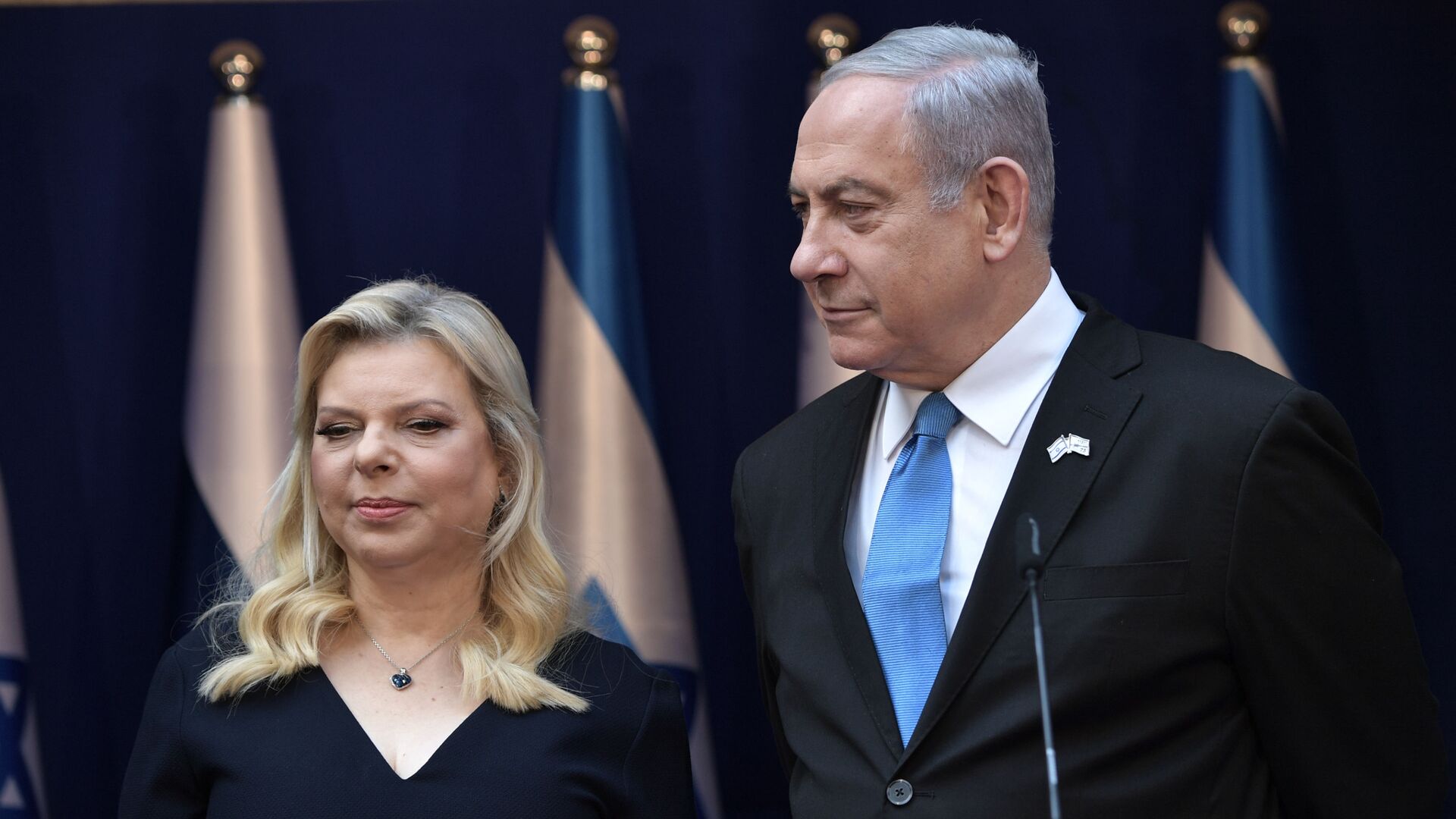رئيس الوزراء الإسرائيلي بنيامين نتنياهو وزوجته سارة - سبوتنيك عربي, 1920, 23.01.2023