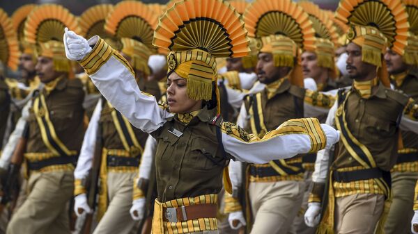 الجيش الهندي في عرض عسكري بمناسبة يوم الجمهورية في نيودلهي، الهند 20 يناير 2020 - سبوتنيك عربي