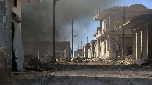 الجيش السوري في حي الدير الشرقي بعد تحريره، سوريا 25 يناير 2020 - سبوتنيك عربي