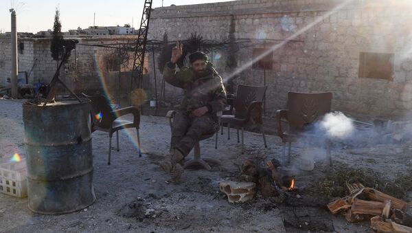 الجيش السوري في حي الدير الشرقي بعد تحريره، سوريا 25 يناير 2020 - سبوتنيك عربي