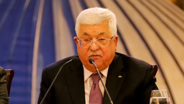  الرئيس الفلسطيني محمود عباس عقب إعلان صفقة القرن، رام الله 28 يناير 2020 - سبوتنيك عربي