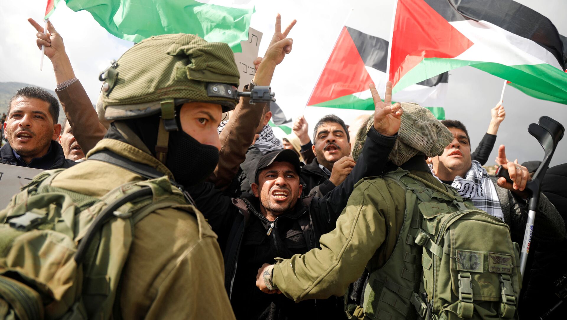 احتجاجات في وادي الأردن عقب إعلان صفقة القرن، الضفة الغربية 29 يناير 2020 - سبوتنيك عربي, 1920, 02.04.2021