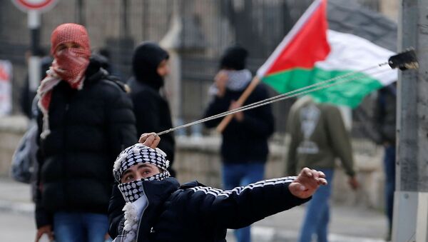 احتجاجات في بيت لحم عقب إعلان صفقة القرن، الضفة الغربية 29 يناير 2020 - سبوتنيك عربي