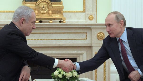 الرئيس الروسي فلاديمير بوتين يلتقي مع رئيس الوزراء الإسرائيلي بنيامين نتنياهو في الكرملين، موسكو 30 يناير 2020 - سبوتنيك عربي